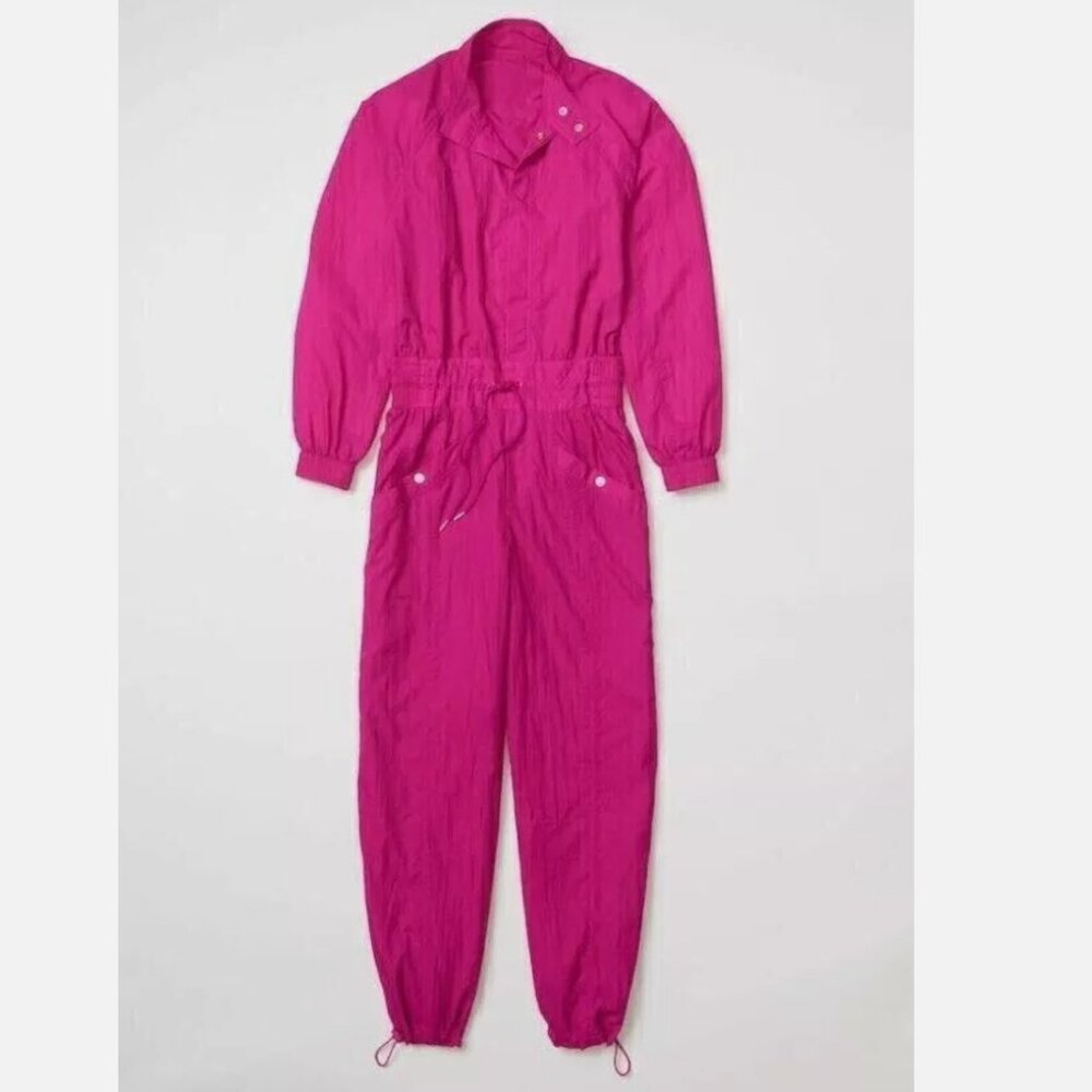 NWOT Athleta x Alicia Keys Nylon Utility Jumpsuit Hot Pink 24 24W 2X 3X - Picture 6 of 16